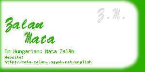 zalan mata business card